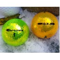 Personalised or Plain Chromax OV Metallic Golf Balls - 3 Ball Pack